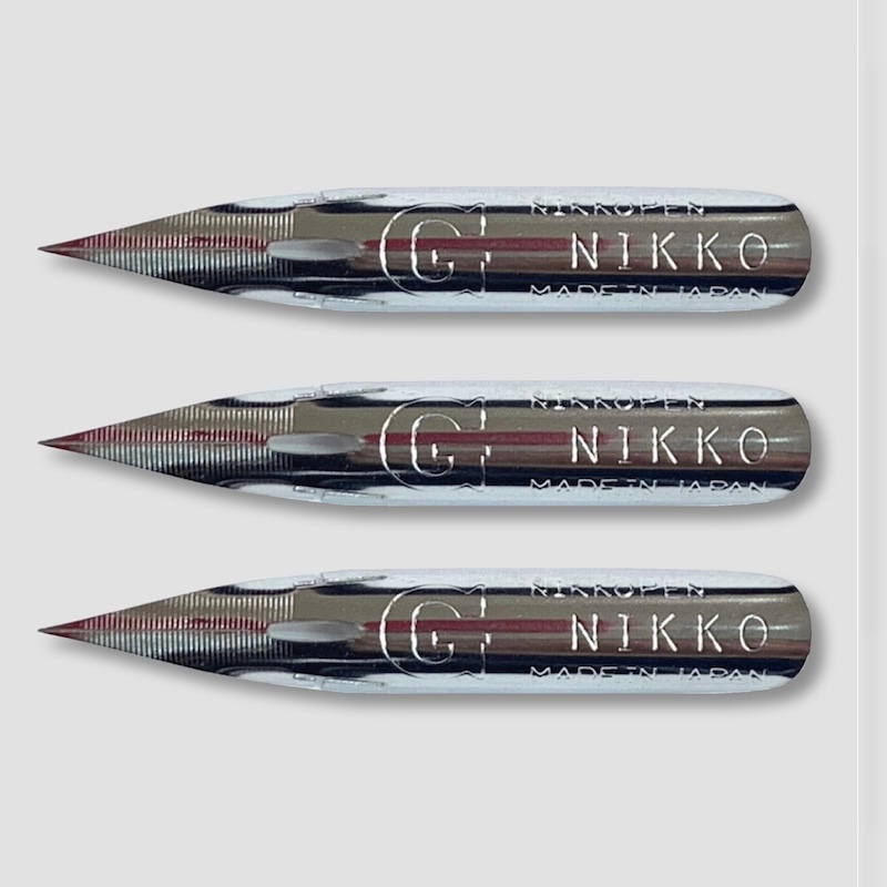 NIKKO PEN NIB G Type Chrome plated 3 pcs
